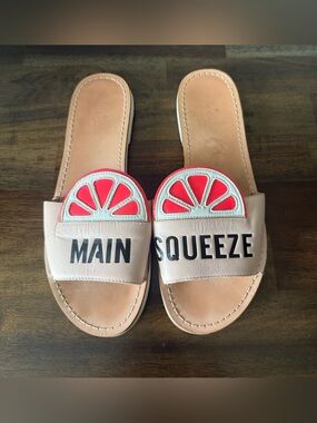 Kate Spade Izella Main Squeeze Slide Leather Sandals Women’s Size 9.5